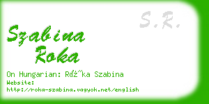 szabina roka business card